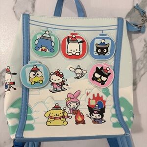 Sanrio White & Light Blue Backpack with Hello Kitty & Friends